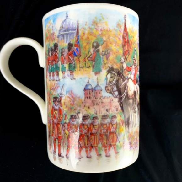 James Sadler 2 Mugs Bone China Pomp and Ceremony Parade Horses Soldiers Flags - Picture 9 of 14